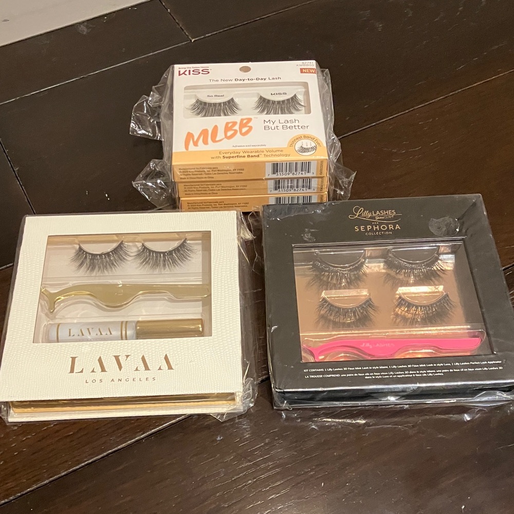 TRIO of False Lashes! Lavaa, Sephora and KISS - 6 SETS IN TOTAL NEW